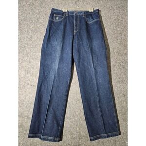Rocawear Carpenter Jeans Men 38 Blue Wide Leg Baggy Hip Hop Y2K